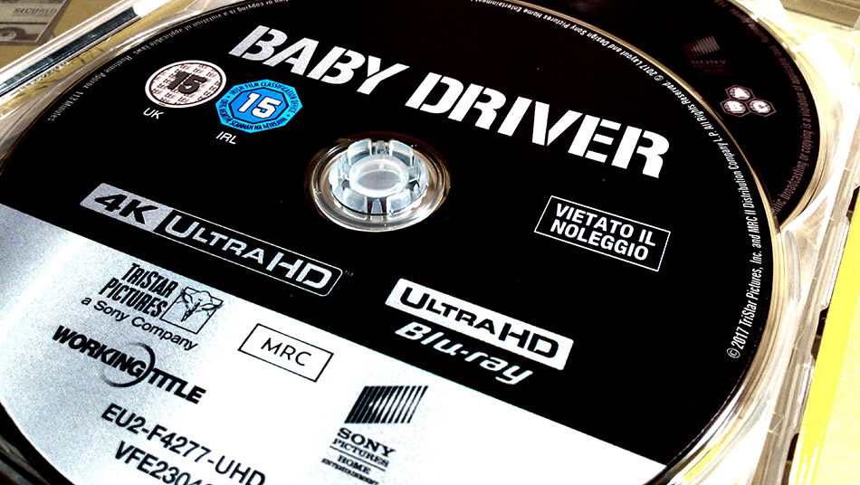 Fotografías del Steelbook exclusivo de Baby Driver en Blu-ray y UHD 4K 10
