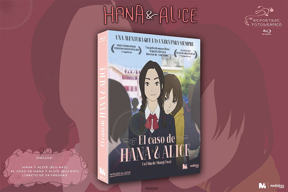 Fotografías del Digipak de El Caso de Hana y Alice en Blu-ray 1