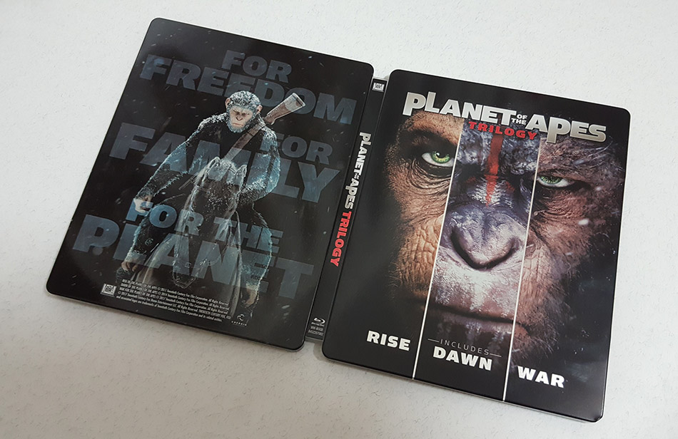 Fotografías del Steelbook de la Trilogía El Planeta de los Simios en Blu-ray 16