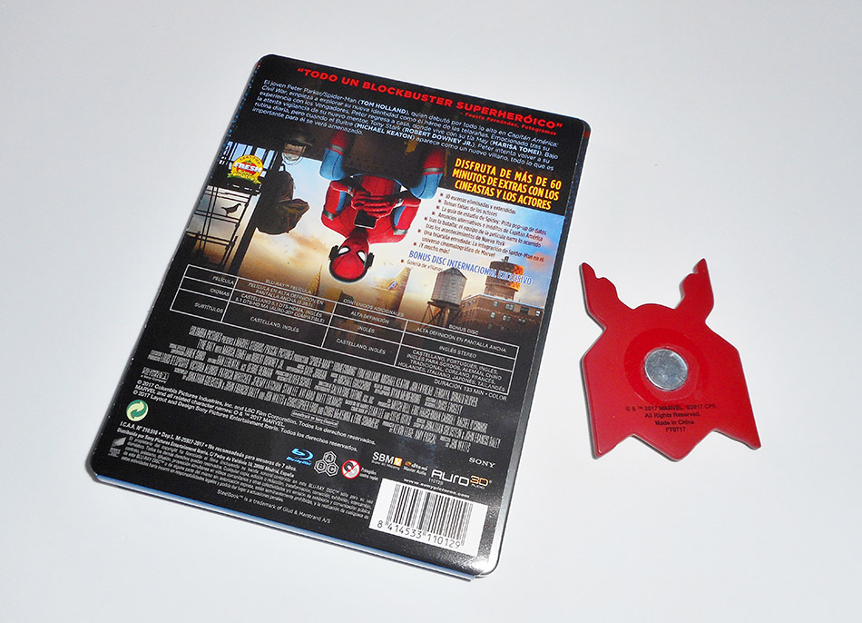 Fotografías del Steelbook de Spider-Man: Homecoming en Blu-ray 6