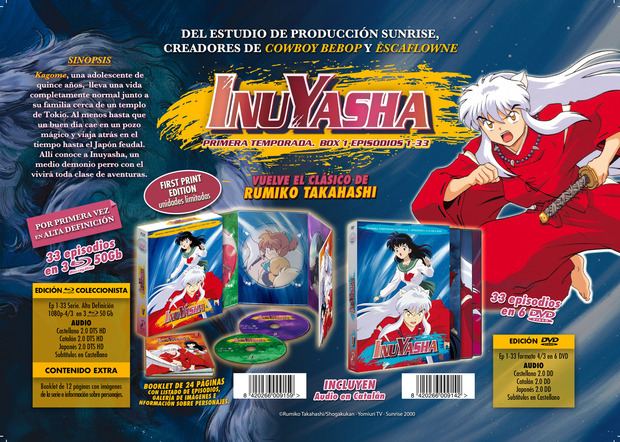 Desvelada la carátula del Blu-ray de Inuyasha - Primera Temporada Box 1 (Edición Coleccionista)