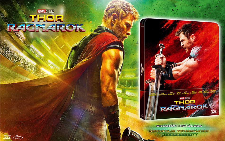 Fotografías del Steelbook de Thor: Ragnarok en Blu-ray 3D y 2D 1