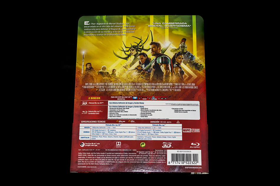 Fotografías del Steelbook de Thor: Ragnarok en Blu-ray 3D y 2D 7