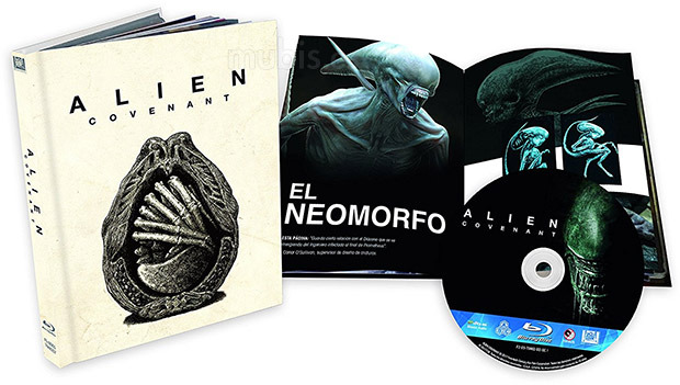 Diseño de la carátula de Alien: Covenant - Edición Libro en Blu-ray 2
