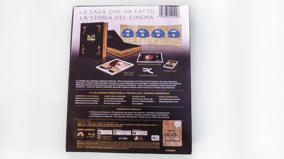 Fotografías de la Omerta Edition con la Trilogía El Padrino en Blu-ray (Italia) 3