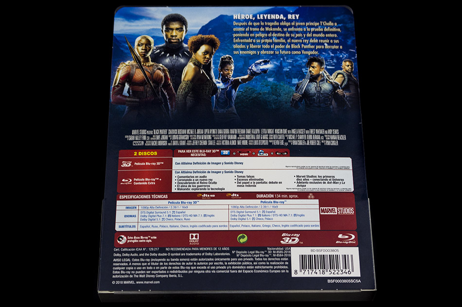 Fotografías del Steelbook de Black Panther en Blu-ray 3D y 2D 7