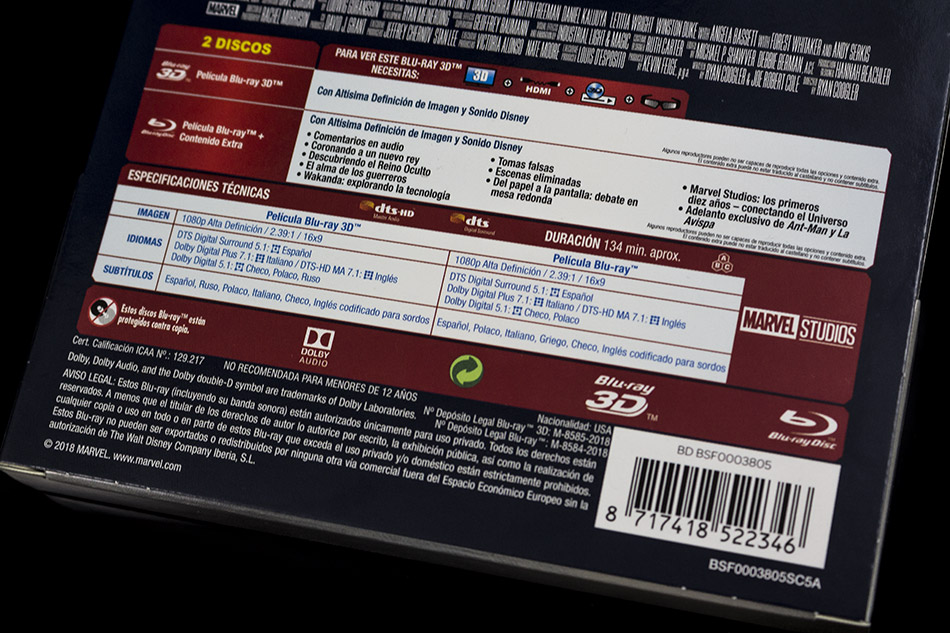 Fotografías del Steelbook de Black Panther en Blu-ray 3D y 2D 9