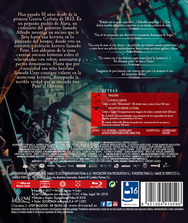 Más información de Errementari (El Herrero y el Diablo) en Blu-ray 3