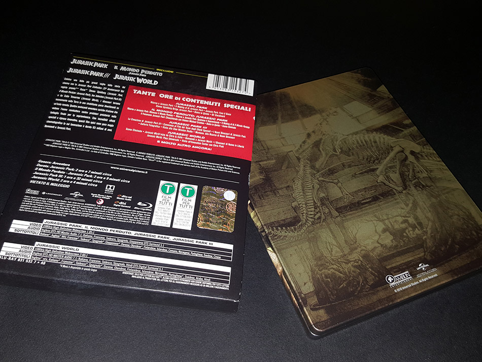 Fotografías del Steelbook de Jurassic Park 25th Anniversary Collection Blu-ray 8