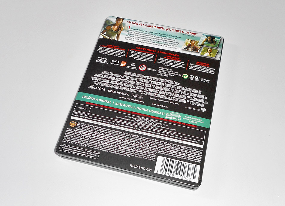 Fotografías del Steelbook de Tomb Raider en Blu-ray 3D y 2D 5