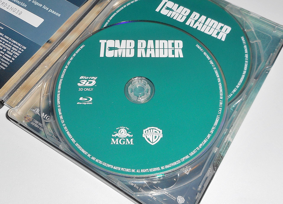 Fotografías del Steelbook de Tomb Raider en Blu-ray 3D y 2D 10