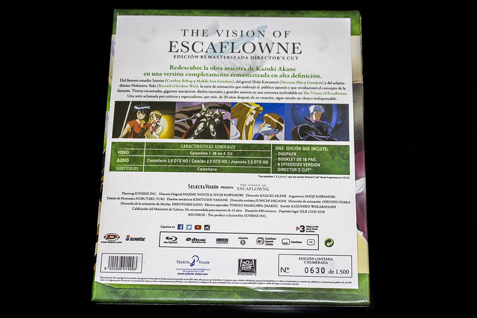 Fotografías de la edición coleccionista de La Visión de Escaflowne en Blu-ray 7