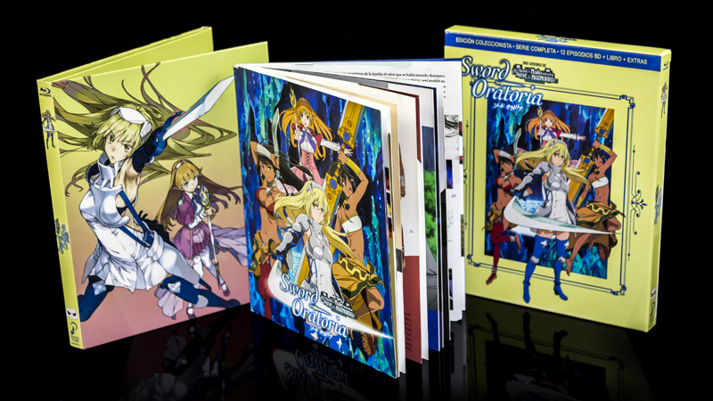 Fotografías de la edición coleccionista de la serie Sword Oratoria en Blu-ray