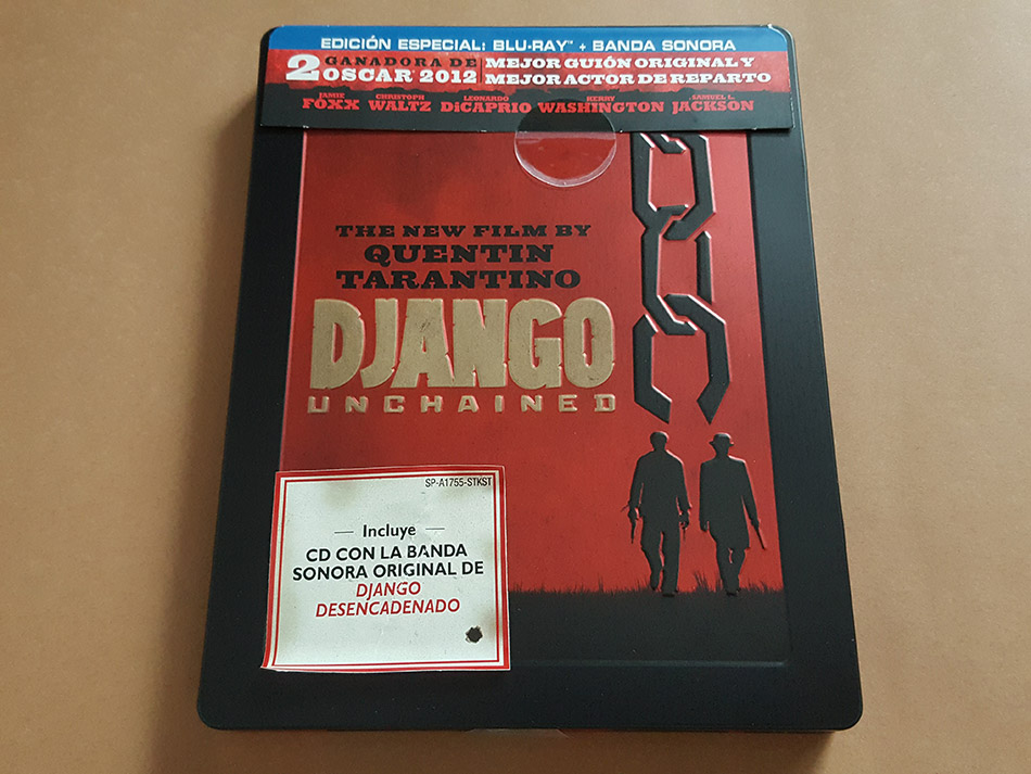 Fotografías del Steelbook de Django Desencadenado en Blu-ray con BSO 2