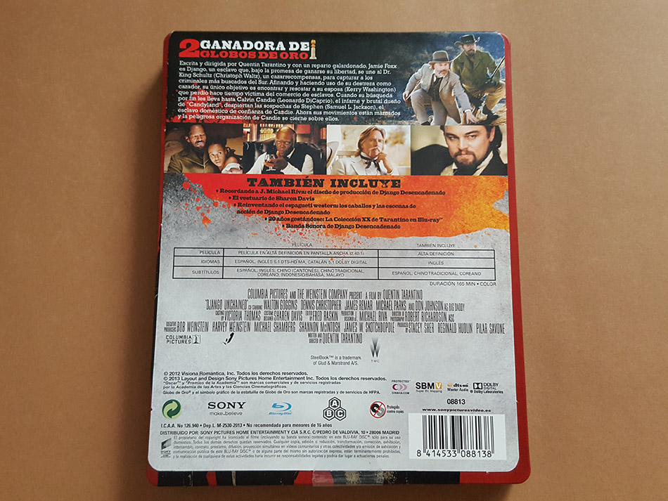 Fotografías del Steelbook de Django Desencadenado en Blu-ray con BSO 7
