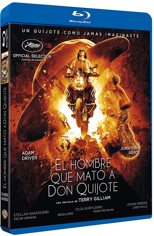 Diseño de la carátula de El Hombre que mató a Don Quijote en Blu-ray 1