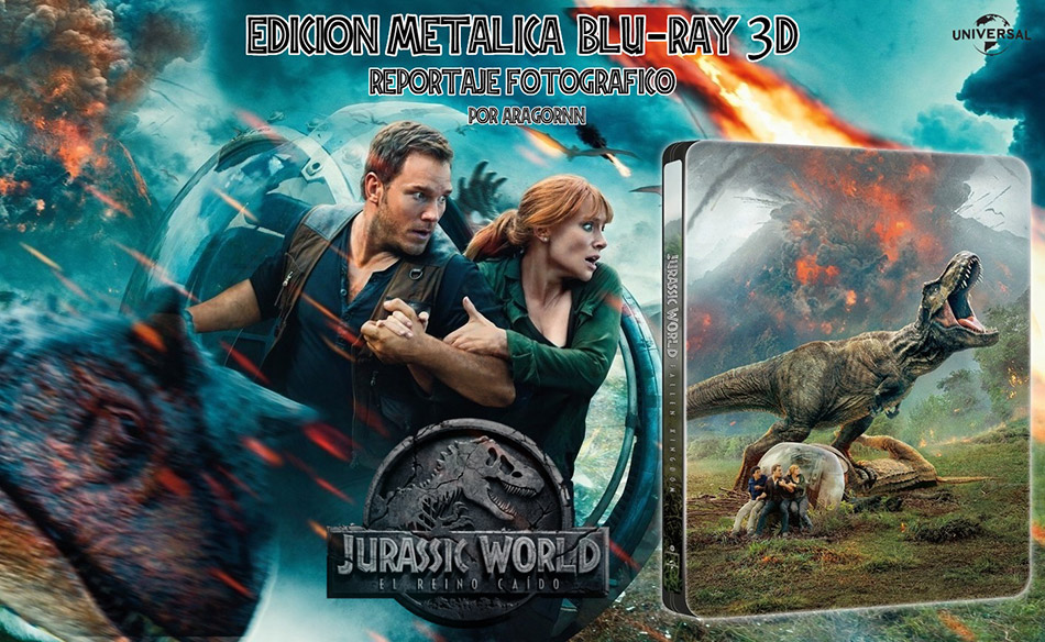  Fotografías del Steelbook de Jurassic World: El Reino Caído en Blu-ray 3D y 2D 1