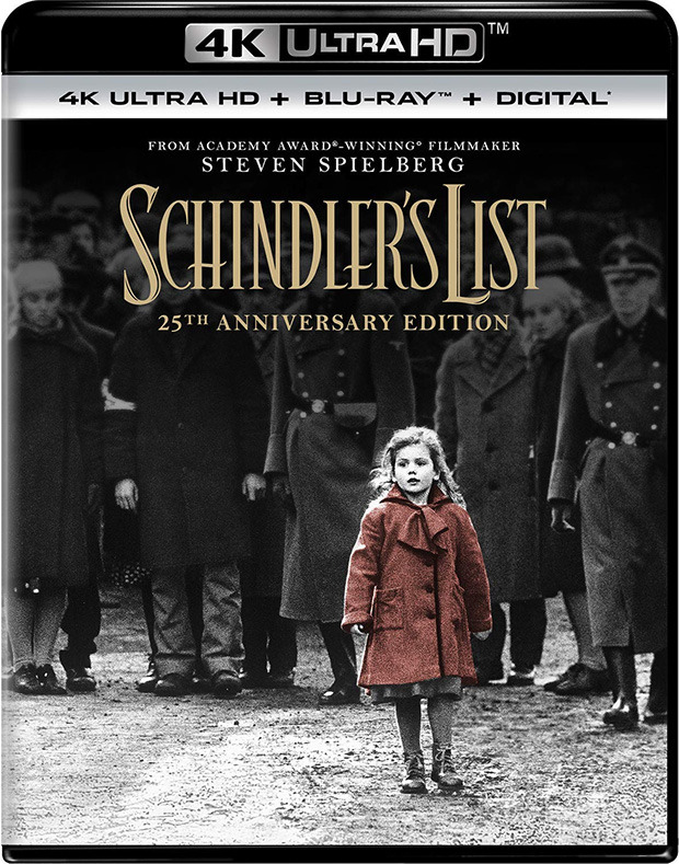 Primeros datos de La Lista de Schindler en Ultra HD Blu-ray