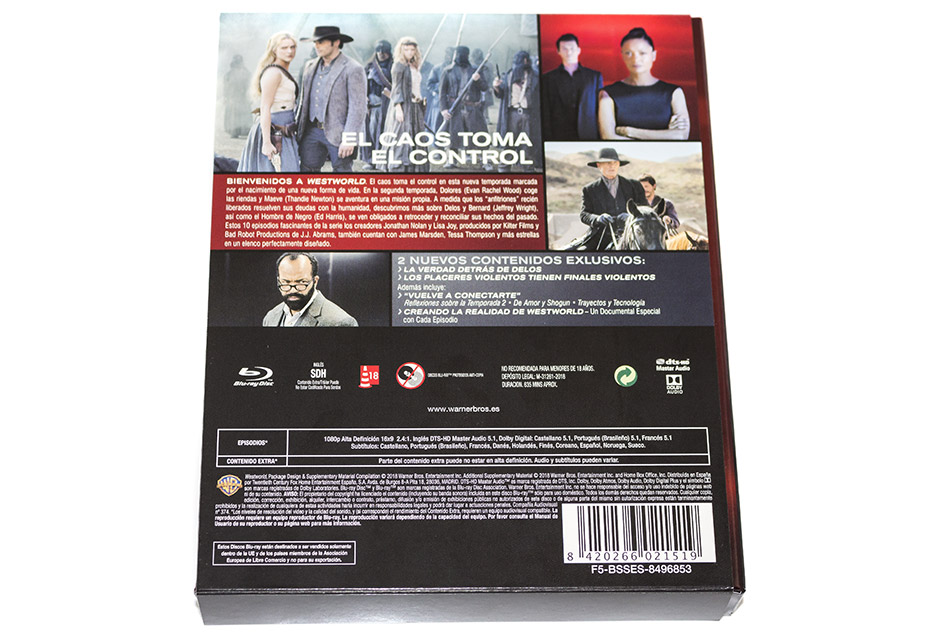 Fotografías del Digipak de la 2ª temporada de Westworld en Blu-ray 7