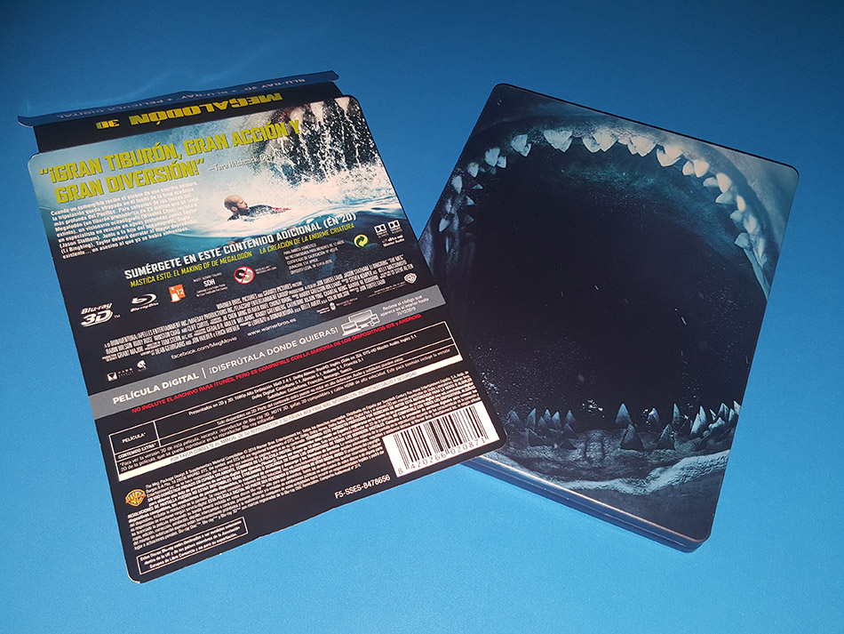 Fotografías del Steelbook de Megalodón en Blu-ray 3D y 2D 5
