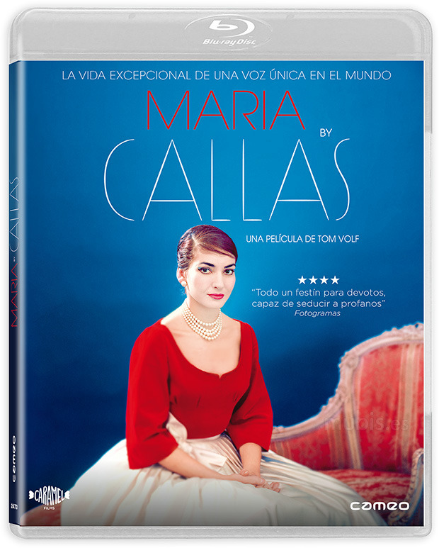 Diseño de la carátula de Maria by Callas en Blu-ray 1