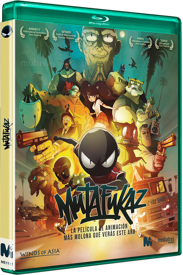Diseño de la carátula de Mutafukaz en Blu-ray 1
