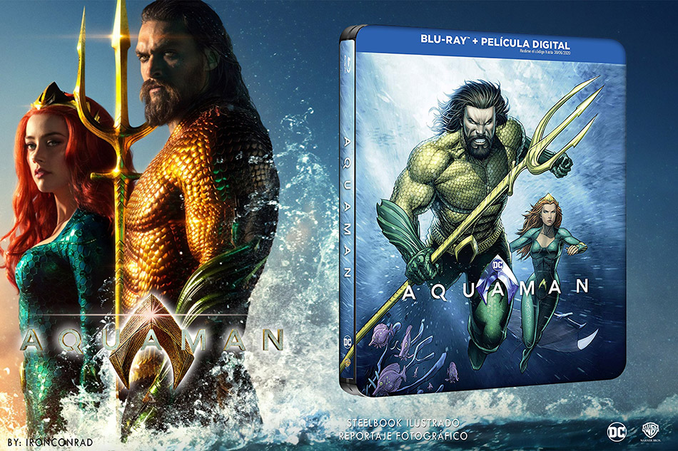  Fotografías del Steelbook ilustrado de Aquaman en Blu-ray 1
