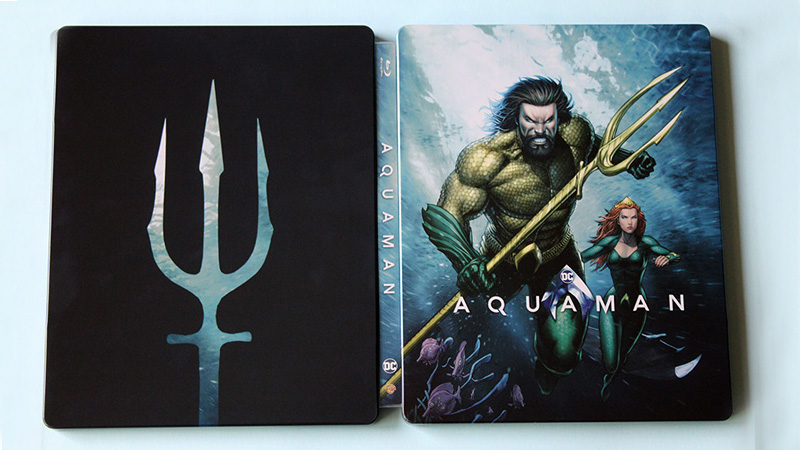 Fotografías del Steelbook ilustrado de Aquaman en Blu-ray