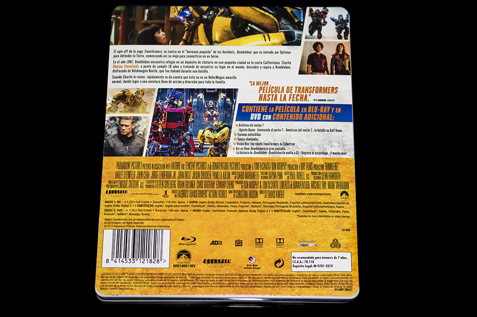 Fotografías del Steelbook de Bumblebee en Blu-ray 7