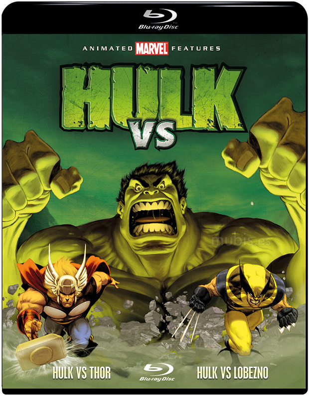 Diseño de la carátula de Hulk Vs. en Blu-ray 1