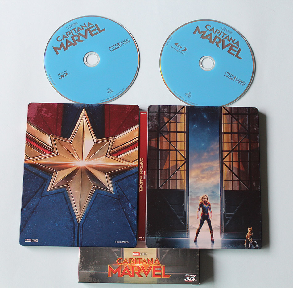 Fotografías del Steelbook de Capitana Marvel en Blu-ray 3D y 2D 15