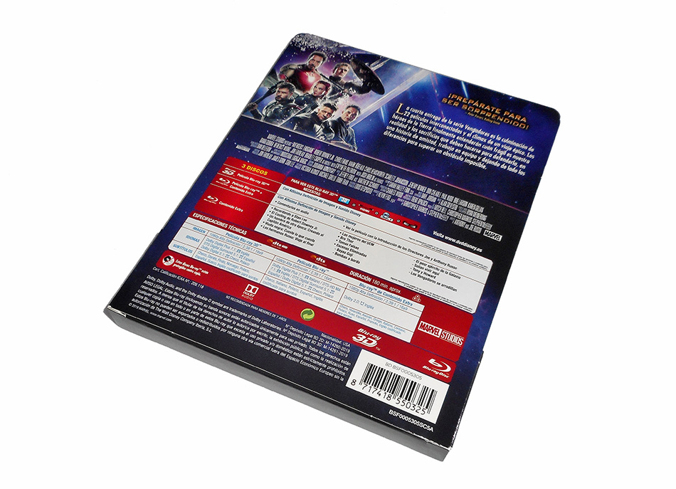 Fotografías del Steelbook de Vengadores: Endgame en Blu-ray 3D 4