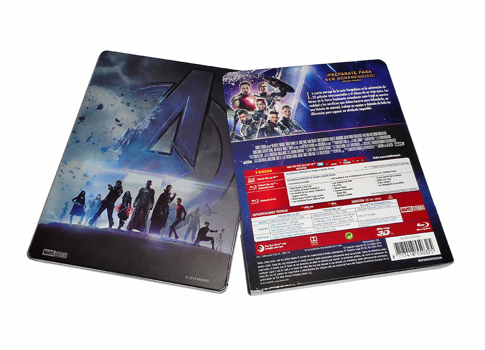 Fotografías del Steelbook de Vengadores: Endgame en Blu-ray 3D 5