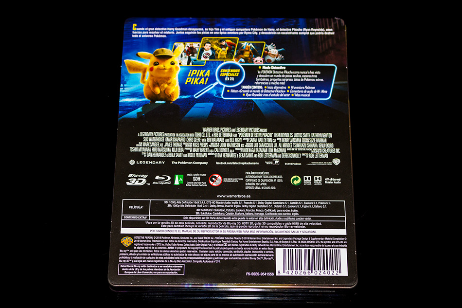 Fotografías del Steelbook de Pokémon: Detective Pikachu en Blu-ray 3D 7