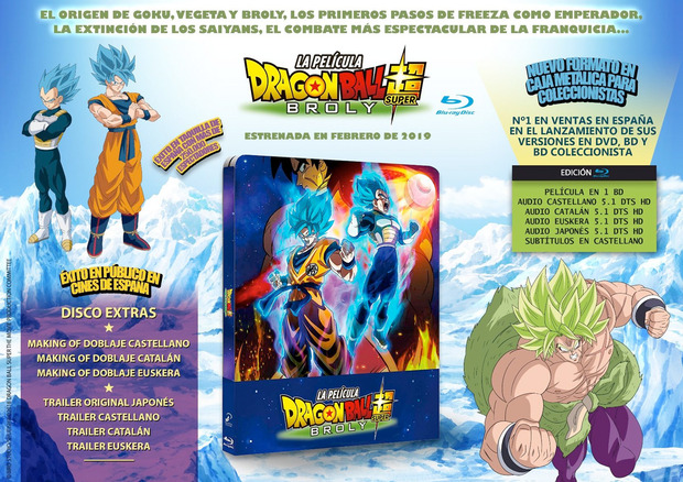 Nueva edición en Steelbook de Dragon Ball Super Broly en Blu-ray