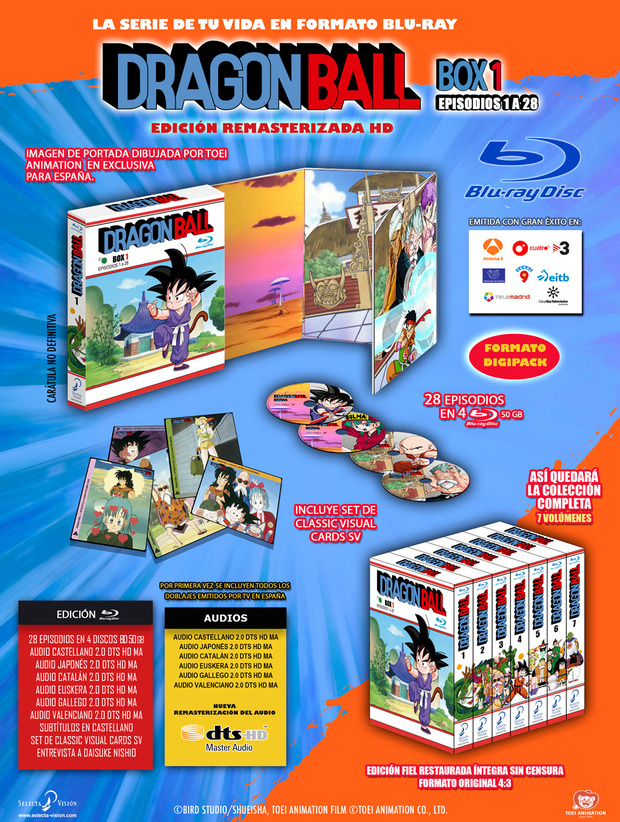 Todos los detalles del Box 1 de Dragon Ball en Blu-ray