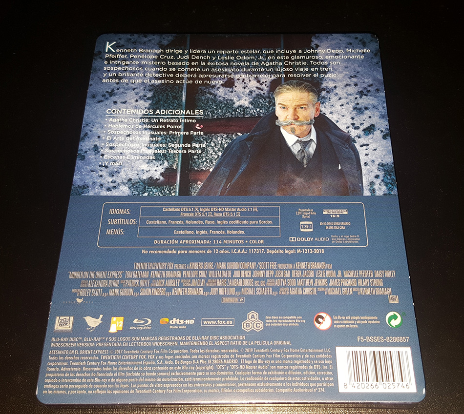 Fotografías del Steelbook de Asesinato en el Orient Express en Blu-ray 3