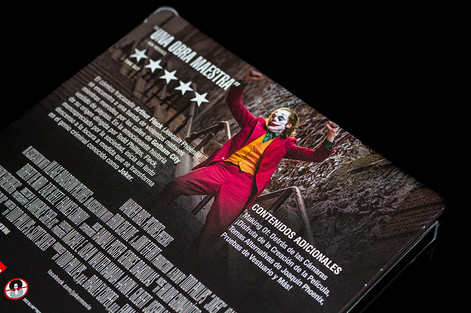 Fotografías del Steelbook de Joker en Blu-ray con diseño Imax 8