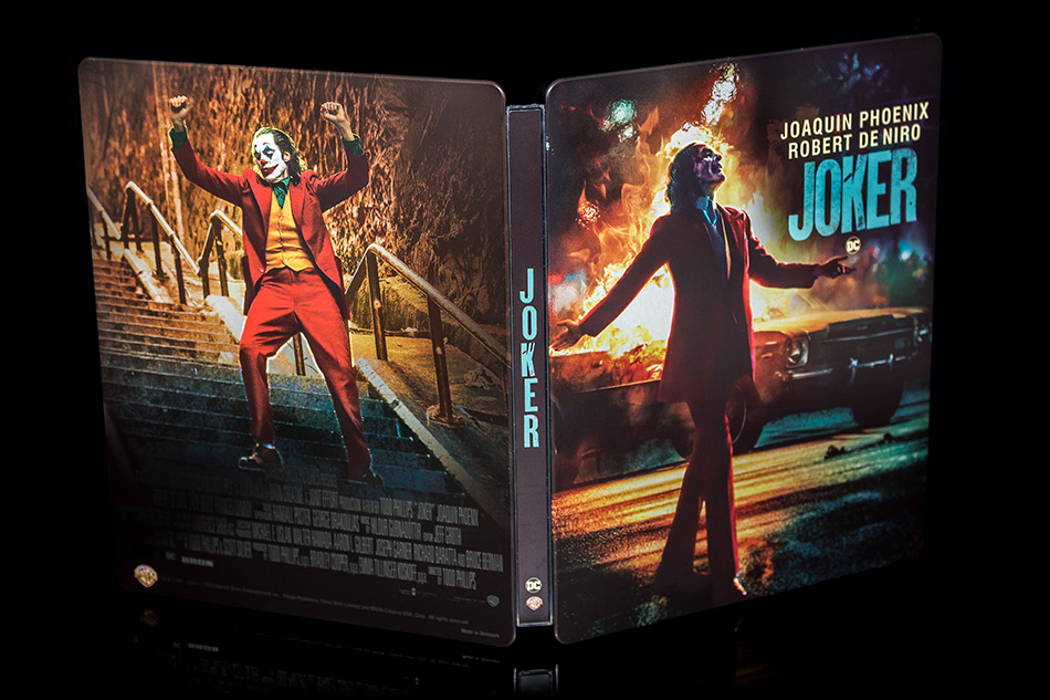 Fotografías del Steelbook de Joker en Blu-ray con diseño Imax 12