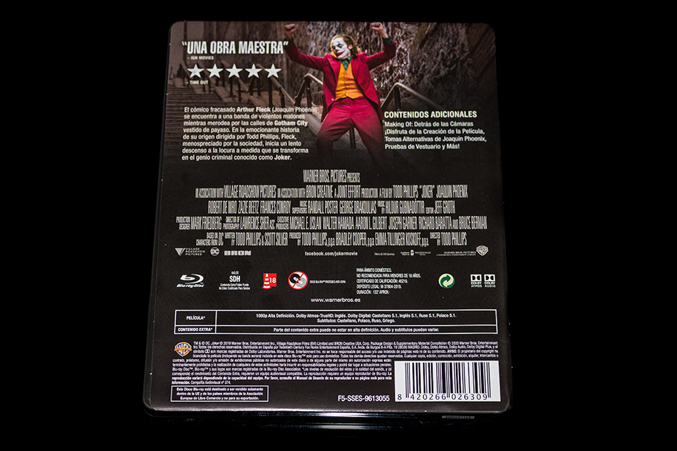 Fotografías del Steelbook de Joker en Blu-ray con diseño teaser 7