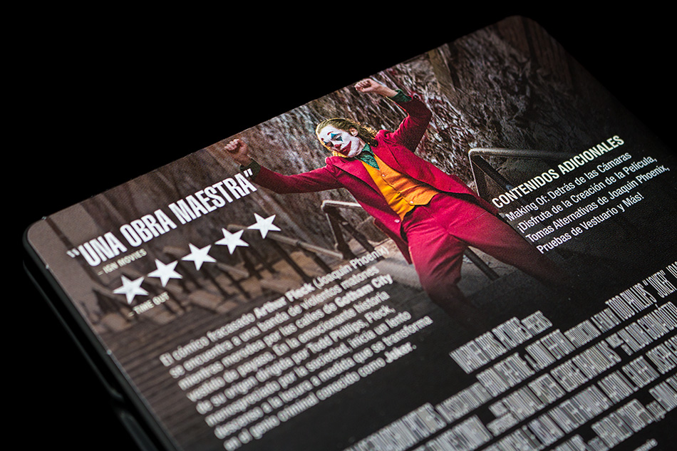 Fotografías del Steelbook de Joker en Blu-ray con diseño teaser 8