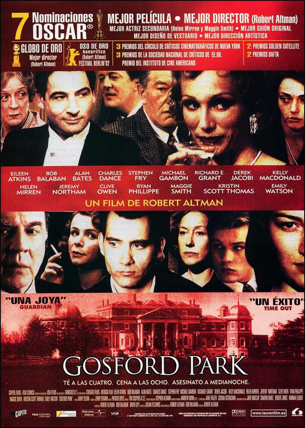 Nueva fecha de salida del Blu-ray de Gosford Park 1