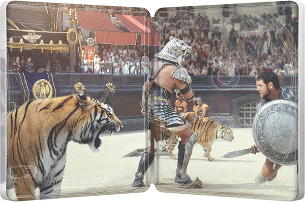 Diseño de la carátula de Gladiator (El Gladiador) - Edición Metálica en Ultra HD Blu-ray 3