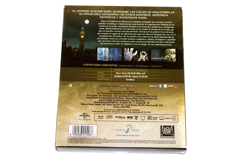 Fotografías del Digipak de Hellsing Ultimate OVAS en Blu-ray 7