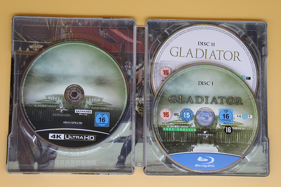Fotografías del Steelbook 20º Aniversario de Gladiator en UHD 4K y Blu-ray 13