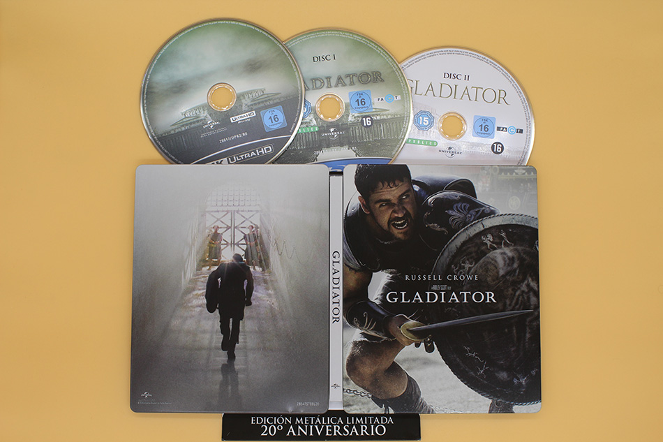 Fotografías del Steelbook 20º Aniversario de Gladiator en UHD 4K y Blu-ray 21