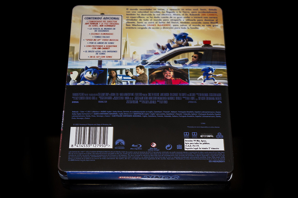 Fotografías del Steelbook de Sonic. La Película en Blu-ray 6