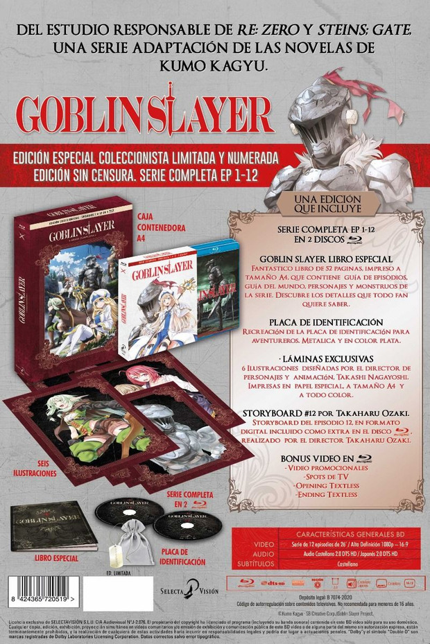 Más información de Goblin Slayer - Serie Completa (Edición Coleccionista) en Blu-ray