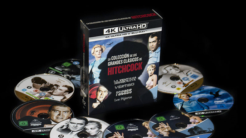 Fotografías del pack Grandes Clásicos de Alfred Hitchcock en UHD 4K