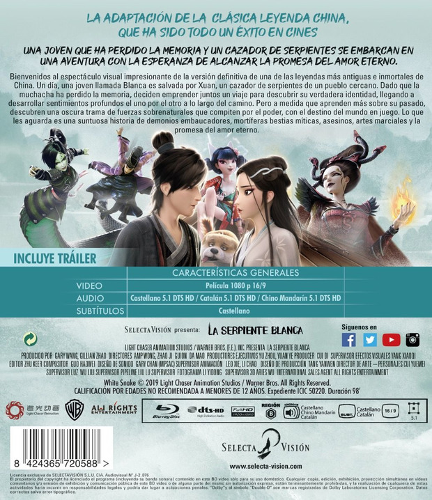 Desvelada la carátula del Blu-ray de La Serpiente Blanca 2